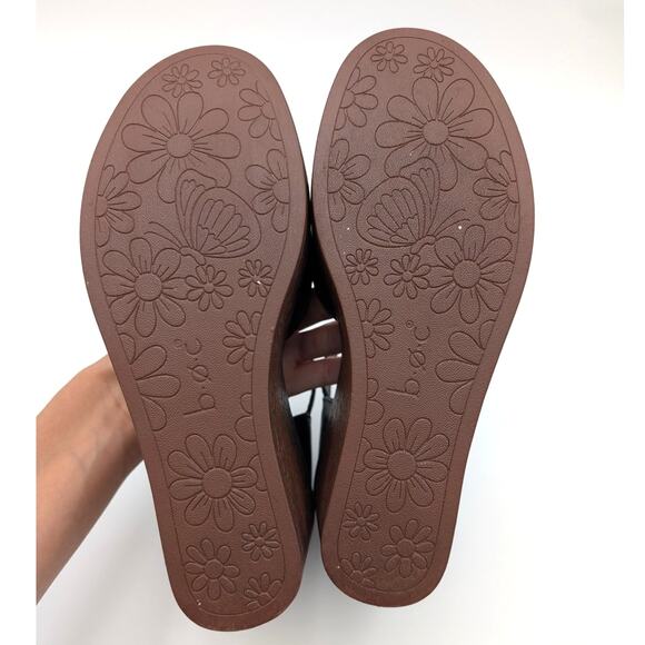 B.O.C By Born Alyson Wedge Pump Women's Ankle Strap Black Size US8M EU38.5 - Picture 8 of 10